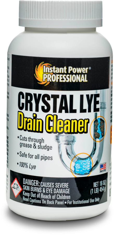 Crystal Lye Drain Cleaner | Instant Power Professional Products