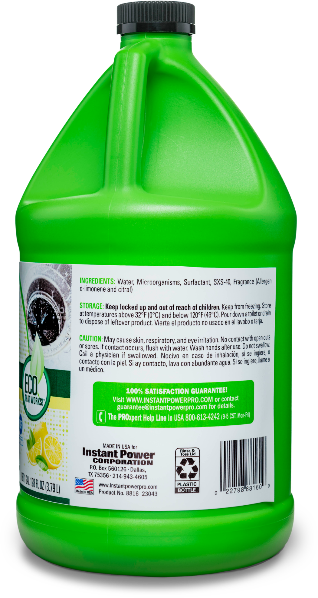 Instant Power Disposal & Drain Cleaner, Lemon - 33.8 fl oz bottle