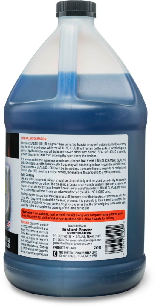 Waterless Urinal Sealing Liquid Instant Power Professional